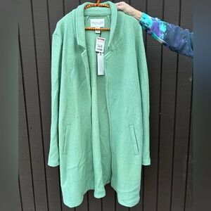 RACHEL ZOE, Teddy Coat, sage green, Size Extra Large.